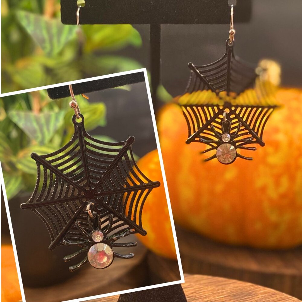 Hand-crafted Spider Earrings